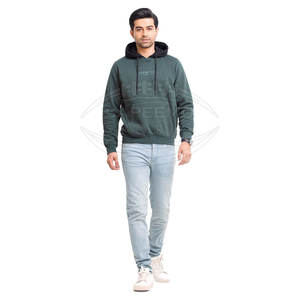 เสื้อฮู้ดผู้ชายบุขนแกะเนื้อแน่น ตะเข็บทนทาน บริการ OEM สีและโลโก้ปรับแต่งได้ ผ้าผสมฝ้าย สำหรับเดินทางในฤดูหนาว ใส่ลำลองทุกวัน - Product Image 2