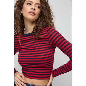 Camiseta Casual de Mujer 100% Algodón de Manga Larga y Corte Regular - Product Image 3