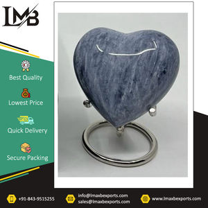 Urnas de cremación de corazón de aluminio de estilo americano de la mejor calidad/suministros funerarios urnas para cenizas conmemorativas 2024 - Product Image 4