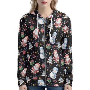 Sudadera con capucha y cremallera de gran tamaño personalizada Vintage Flower Butter Fly 3D bordado Casual algodón polar con cuello con capucha - Product Image 4