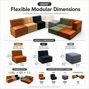 Set di Divani Componibili Moderni e Colorati in Tessuto, Stile Mahjong, Arredamento Personalizzato per <span class=keywords><strong>Soggiorno</strong></span> - Product Image 3