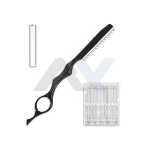 Rasoir effilant pour une coupe de cheveux de précision avec 10 lames tranchantes remplaçables, outil de coiffure durable pour salon et usage domestique - Product Image 1