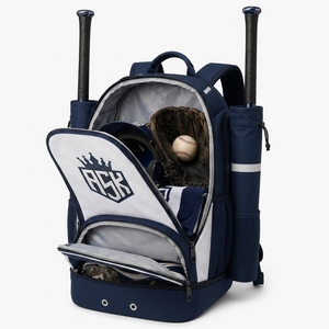 Bolsa de equipo de béisbol de alta calidad diseñada con material duradero, múltiples bolsillos, amplio espacio de almacenamiento y fácil transporte para atletas. - Product Image 2