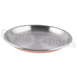 Assiette de camping ronde en acier inoxydable écologique de luxe avec finition émaillée brune, revêtement extérieur coloré - Product Image 2
