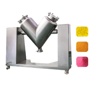 Hot Sale Stainless Steel 304 V Blender Dry Powder Mixer Rice Bran Sugar Powder Food Mixers For Corn Starch