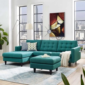 SFL68013 L-Shaped Corner <b>Sofa</b> Convertible Upholstered in Fabric <b>for</b> Home Living Room Apartment with <b>Sponge</b> Filling Legs Included - Product Image 4