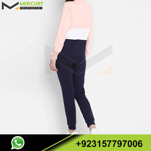 Conjunto Deportivo de 2 Piezas para Mujer, Sudadera de Manga Larga con Cuello Redondo y Bloques de Color - Product Image 4