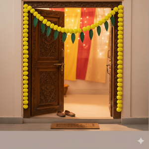 ดอกดาวเรืองปลอมสำหรับประตูแบบอินเดียสำหรับตกแต่งเทศกาลดิวาลีหรืองานแต่งงาน - Product Image 4