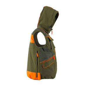 Capuche détachable personnalisée sans manches conception hommes chasse gilet léger réfléchissant polyester fait outclass Look sécurité Protection gilet - Product Image 3