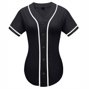 Venta al por mayor barato personalizado bordado béisbol Jersey Unisex Plus tamaño transpirable ropa deportiva camisas Softball uso en blanco Jersey - Product Image 3