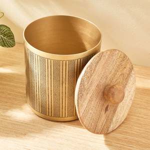 Hot Selling Wedding Decorative Metal Gold Plated Frame <b>Round</b> Dry Fruit Candy <b>Box</b> with Lid Dried Fruit Snack Serving Storage - Product Image 5