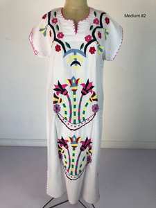 ชุดเดรสผ้าฝ้ายแขนยาวผ้าลินินสำหรับผู้หญิงชุดเดรสดีไซน์เนอร์ชายหาดสไตล์โบฮีเมียนปักลายดอกไม้สีขาวชุดฤดูร้อน2024 - Product Image 5