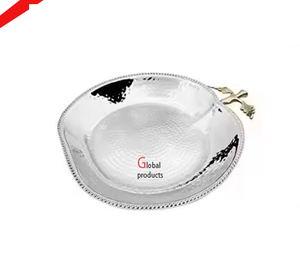 Nouveau bol de service en acier inoxydable en métal fini argenté brillant fait à la main pour restaurant et bar d'hôtel - Product Image 3