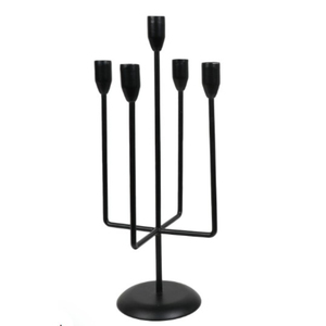 Candelabro Antiguo de Latón de 5 Brazos, Portavelas Creativo de Metal Dorado Pulido, Centro de Mesa Decorativo para Decoración del Hogar y Eventos - Product Image 4