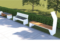 Grand banc solaire intelligent personnalisé chaise de repos publicitaire avec WIFI et chargeur sans fil pour l'extérieur