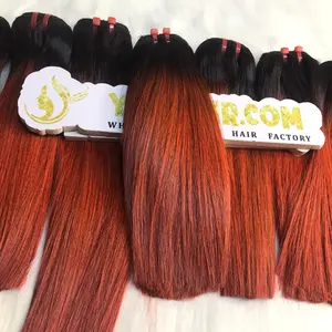 Vietnamese natural Double Drawn machine Weft Hair Bundles cheap 100 human hair weave brands