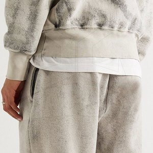 Gran oferta de chándales de algodón de calidad Premium lavado ácido para hombre 100% transpirable de moda hasta la rodilla conjunto de talla grande para invierno - Product Image 3