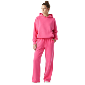 Conjunto Deportivo Informal Unisex de Invierno, con Capucha, Reversible, Ecológico, de Forro Polar, Ligero, Transpirable, Servicio OEM, Dos Piezas - Product Image 2