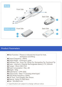 Scar Removal Home Use Multi-Plasma Pen for Face Lifting & Fractional Skin Treatment Blackhead Removal - Product Image 5
