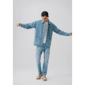 Chaquetas Vaqueras de Algodón para Hombre 2025, Ropa Casual, Chaquetas y Abrigos, Tallas Grandes, Chaqueta Personalizada de Alta Calidad para Hombre, Servicio OEM - Product Image 1