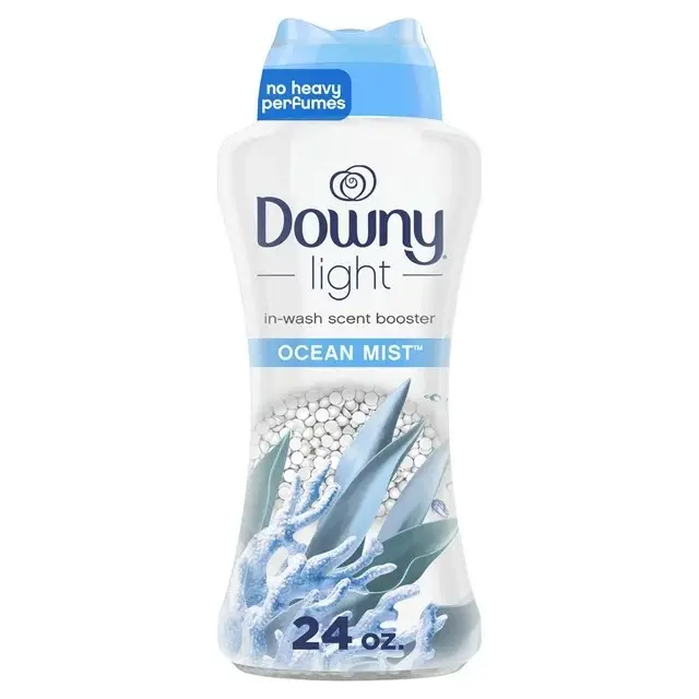 Downy Light Laundry Scent Booster Beads sin perfumes pesados, Ocean Mist Scent, 24 oz