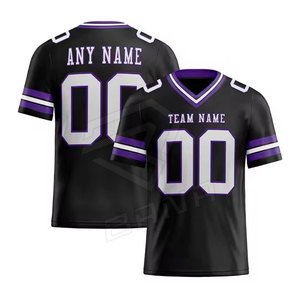 Meilleur Design Maillot de Football Américain Personnalisé Chemises Hautes Propre Logo Vente en Gros Pas Cher Blanc Sublimation Court Respirant - Product Image 5