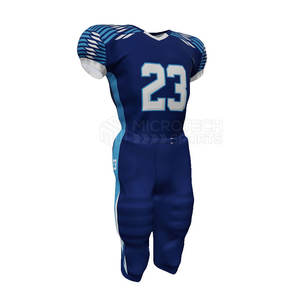 "ชุดฟอร์มอเมริกันฟุตบอลคุณภาพสูงสำหรับผู้ชายชุดเสื้อเจอร์ซีย์แขนสั้นและกางเกงขายาวพิมพ์ลายตัวเลขสำหรับผู้ใหญ่" - Product Image 2