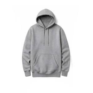 Sudadera con capucha informal para hombre, holgada, con cremallera, de felpa francesa de 450 g, a cuadros, ecológica, de punto, con estampado de descarga de color personalizado - Product Image 1