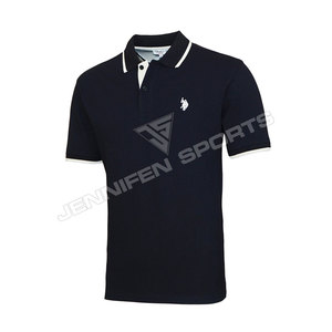 Vente en gros de t-shirts polo de haute qualité pour hommes, manches courtes, tissu 100% coton, col tricoté, logo personnalisé, étiquette intérieure du cou - Product Image 2
