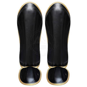 Cuero genuino de primera calidad Muay Thai Shin & Instep Guard Entrenamiento de boxeo Twins Shin & Instep Guard - Product Image 2