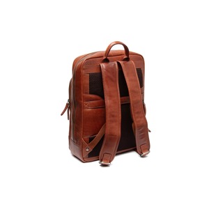 Premium Brown Leather Zipper <b>Backpack</b> <b>Laptop</b> Bag Unisex Business Travel Vintage Water Resistant Eco-Friendly Fits 15 Inch - Product Image 6