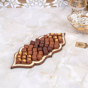 Bandeja de madera con incrustación de perla hexagonal árabe, bandeja de servicio de chocolate de lujo hecha a mano de Vietnam, último diseño - Product Image 4