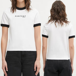 Camisetas Personalizadas para Mujer, Manga Corta, Cuello Redondo, Verano, Alta Calidad, 100% Algodón, Camiseta Lisa, Corte Regular - Product Image 3