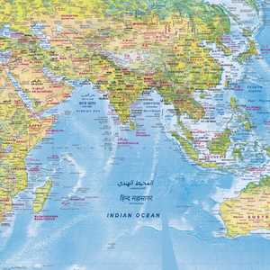 Affiche de la carte du monde de 200 g en format DIN A1 allemand - Product Image 3