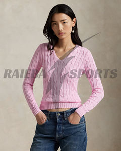 เสื้อสเวตเตอร์แฟชั่นลำลองสำหรับผู้หญิง คุณภาพสูงพิเศษ สำหรับฤดูหนาว คอทรงกลม ติดกระดุมด้านหน้า สีและขนาดสั่งทำได้ ผลิตจากขนสัตว์ 100% ป้องกันการเป็นขุย - Product Image 3