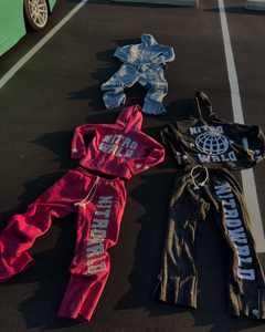 ชุดเสื้อมีฮู้ดแบบมีซิปสำหรับผู้ชายกางเกงวอร์มมีซิปแบบเต็มหน้าติดซิปงานตามสั่ง - Product Image 2