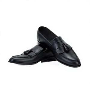 Mocassins à pampilles pour hommes en cuir, chaussures habillées à enfiler, style mocassin, pour affaires, luxe, créateur, bureau, mariage, mode - Product Image 1