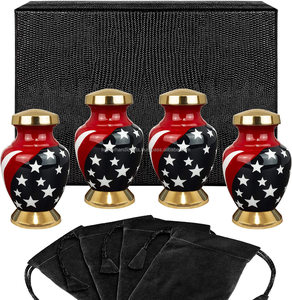 Set of 4 Customized Metal Chelice Urn Pewter Finish Adult Funeral Cremation <b>Keepsake</b> Urn Decorative Adult Cremation Urn Set - Product Image 5