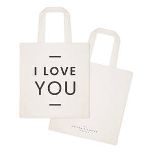 I Love You Cotton Canvas Tote Bag - Product Image 2