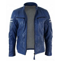 Blouson d'hiver en cuir de mouton véritable pour homme, coupe slim, réversible, imperméable, écologique, séchage rapide, coupe-vent épais