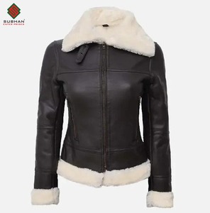 Chaqueta de piel de oveja con capucha para mujer, chaqueta de piel de oveja estilo piloto B2 para mujer, abrigo bomber hecho a mano, chaqueta de invierno de piel de oveja, regalo para ella - Product Image 3