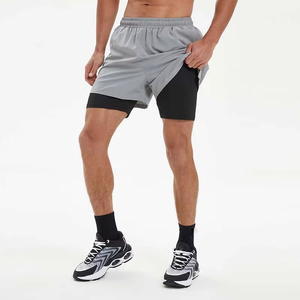 Short en maille uni de rue pour hommes personnalisé vêtements de sport en polyester spandex cargo d'été confortable et extensible de grande taille pour la course à pied cool - Product Image 5