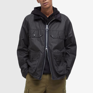 Men's Hooded <b>Waxed</b> Nylon Winter Jacket Plus Size Breathable Waterproof Washed <b>Canvas</b> Workwear - Product Image 1