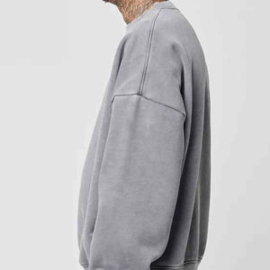 Streetwear personnalisé pour hommes Ensembles de sweatshirts à épaules tombantes Sweat-shirt de haute qualité en coton lourd avec logo brodé OEM - Product Image 4