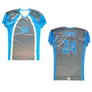 Conjunto de Jersey de fútbol americano juvenil personalizado de alta calidad, tamaño XL, venta al por mayor con patrón de números impresos para uso deportivo, MOQ bajo - Product Image 1
