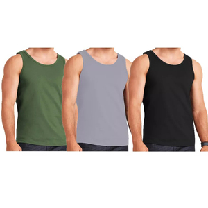 Trendy Men's Eco-friendly 100% Cotton Solid Color Casual Sleeveless Spaghetti Strap Adjustable Crop Tank Tops Summer <b>Clothes</b> - Product Image 6