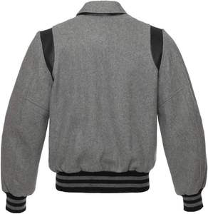 เสื้อแจ็คเก็ตเลตเตอร์แมน 100% ขนสัตว์ คุณภาพสูง ผลิตตามสั่ง สำหรับฤดูหนาว สไตล์ลำลอง กันลม ไซส์ใหญ่ ระบายอากาศได้ดี - Product Image 4