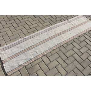 Alfombra turca Vintage moderna de 19 'X 7,7', diseño clásico de retazos blanco y gris, área grande de látex de 4m para pasillo, alfombra rectangular para habitación - Product Image 2