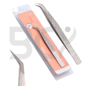 แหนบขนตาปลอมแหนบปลายไฟเบอร์สำหรับการต่อขนตาแหนบขนตาปลอมแบบไม่ลื่น - Product Image 2