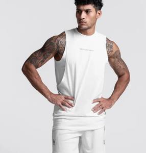 Débardeur d'été sans manches pour homme 100 % coton, fitness, gym, course à pied, séchage rapide, respirant, protection UV, écologique, uni, décontracté - Product Image 5